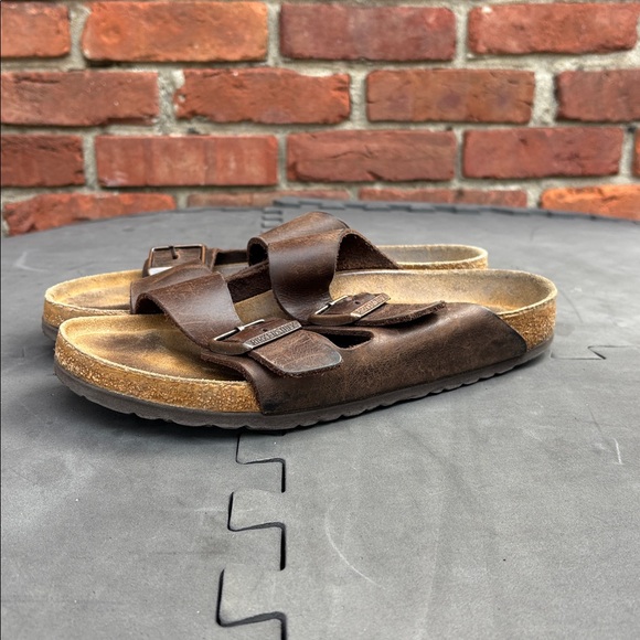 Birkenstock Men’s Brown Sandals size 41 Made in Germany - Picture 4 of 9